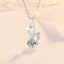 1ct Moissanite Diamond Swan Pendant S925 Silver Chain Necklace 18K Gold Plated Carousel 2