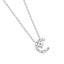 Moissanite Diamond Moon Pendant Sterling Silver Chain Necklace 18K Gold Plated Carousel 2