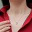 Moissanite Diamond Moon Pendant Sterling Silver Chain Necklace 18K Gold Plated Carousel 3