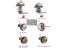 4Pcs Zinc Code Combination Cam Lock Keyless Mail Box Cabinet Drawer Gym Locker Carousel 4