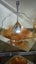 CARNIVAL GLASS DISH IN CHROME HOLDER WITH SERVING SPOON Carousel 1