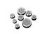 10pcs Round Cabinet Air Duct Vent Dia.19mm-53mm Steel Louver Mesh Hole Plug Carousel 3