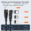 100W Type C Orion, swivel pivot 360° Magnetic 2m Green Fast Charging Cable iOS. Carousel 8