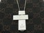 Gucci Sterling Silver Large Cross Long Chain Pendant Necklace Carousel 1