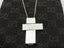 Gucci Sterling Silver Large Cross Long Chain Pendant Necklace Carousel 2