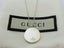 Gucci Sterling Silver Teddy Bear Round Tag Pendant Necklace Carousel 2
