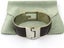 GUCCI Dark Brown Leather Silver Tone Metal G Logo Bangle Bracelet Carousel 2