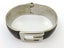 GUCCI Dark Brown Leather Silver Tone Metal G Logo Bangle Bracelet Carousel 4