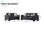 CAMILLA Tech Fabric Sofa Range (Black) - 2 Seater Carousel 2