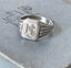 $1 reserve// Vintage 835 Stamped Silver Monogram Signet Ring Carousel 1