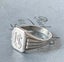 $1 reserve// Vintage 835 Stamped Silver Monogram Signet Ring Carousel 2