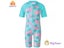 BAOHULU Cyan Flower Baby Girl Swimsuit UV UPF50 One Piece Kids Girls Swimwear Carousel 3