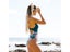 Vintage One Piece Swimsuit Women Swimwear Solid Monokini Retro Bodysuit Beach Carousel 8