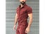 Men's Casual Overalls With Pocket Solid Color Short Sleeve Trousers Jumpsuit Carousel 7