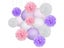 White Pink Purple Chinese Paper Lanterns Lampion Tissue Paper Flower Balls Carousel 3