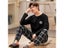 New Pajamas Men's Long-sleeved Striped Spring And Autumn Style Boys And Girls Carousel 4