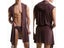 Men Robes Breathable Bathrobes Nightgown Icy Silky Hooded Sleeveless Pajamas Carousel 3