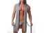 Men Robes Breathable Bathrobes Nightgown Icy Silky Hooded Sleeveless Pajamas Carousel 5