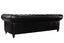 Aged Top Grain Leather Chesterfield 3 Seater Sofa, Black Carousel 3