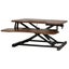 Artiss Standing Desk Riser Height Adjustable Rustic Brown 80CM Carousel 1