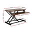 Artiss Standing Desk Riser Height Adjustable Rustic Brown 80CM Carousel 2