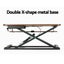 Artiss Standing Desk Riser Height Adjustable Rustic Brown 80CM Carousel 6