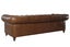 Aged Top Grain Leather Chesterfield 3 Seater Sofa, Brown Carousel 3