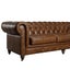 Aged Top Grain Leather Chesterfield 2-Seater Sofa, Brown Carousel 4