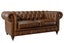 Aged Top Grain Leather Chesterfield 2-Seater Sofa, Brown Carousel 2