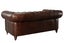 Aged Top Grain Leather Chesterfield 2-Seater Sofa, Dark Brown Carousel 3