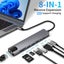 8-in-1 USB-C Hub, USB 3.0, SD/TF card reader, docking functionality. Carousel 3