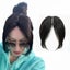 Clip In Natural Human Hair Topper Bangs Fringe Hair Pieces Middle Part Carousel 3