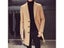 Men Long Cotton Coat Autumn Winter New Wool Blend Pure Color Casual Business Carousel 3
