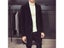 Men Long Cotton Coat Autumn Winter New Wool Blend Pure Color Casual Business Carousel 4
