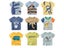 Summer Boys T-Shirt Cotton Dinosaur Short Sleeve 1-8Years Kid Casual T-shirt Carousel 3