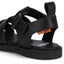 Rollie Womens Sandal Fisherman All Black Leather Carousel 5