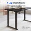 FlexiSpot E1Q 4 Leg Electric Standing Desk - 1400x700x25mm - Black Desktop + Carousel 3