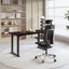 FlexiSpot E1Q 4 Leg Electric Standing Desk - 1400x700x25mm - Black Desktop + Carousel 7