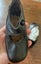 Pair Victorian period child's black leather hob-nail shoes with buttoned strap Carousel 5