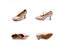 BD Dance Women Standard Shoes 138 ClASSIC Fresh Tan Satin High Heel Ladies Carousel 6