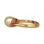 18K Gold Pearl and CZ Riing Size M. R # 205 Carousel 4