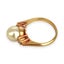 18K Gold Pearl and CZ Riing Size M. R # 205 Carousel 6