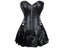 Sexy Women Gothic Faux Leather Lace Up Steampunk Corset Skirt Set S-6XL Carousel 1