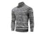 New Winter Men's Turtleneck Cotton Slim Knitted Pullovers Solid Color Casual Carousel 5