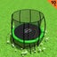 Kahuna 10Ft Trampoline Free Ladder Spring Mat Net Safety Pad Cover Round Enclosu Carousel 3