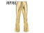Fashion Mens Shiny Metallic Disco Bell Bottom Flared Long Pants Carousel 3