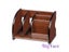 Fine Wool 6 Blocks Cherry Wood Parallel-Chord Holder Storage Box Carousel 3