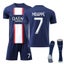 2023 Paris Home Mbapp¨¦ No.7 Football Jersey Set Carousel 1