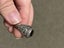 $1 reserve// Vintage United States Navy Brass Black Onyx Ring Silver Plated Carousel 7