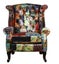 TNC Large Patchwork Wing Chair, 2199-55D Carousel 1